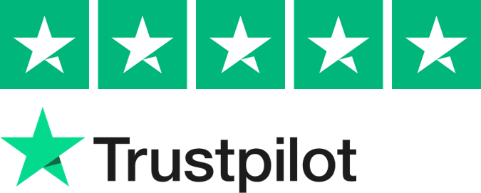 500+ five star reviews on Trustpilot
